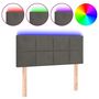 Voir la diapositive 2 : VIDAXL Tete de lit a LED Gris fonce 100x5x78/88 cm Velours