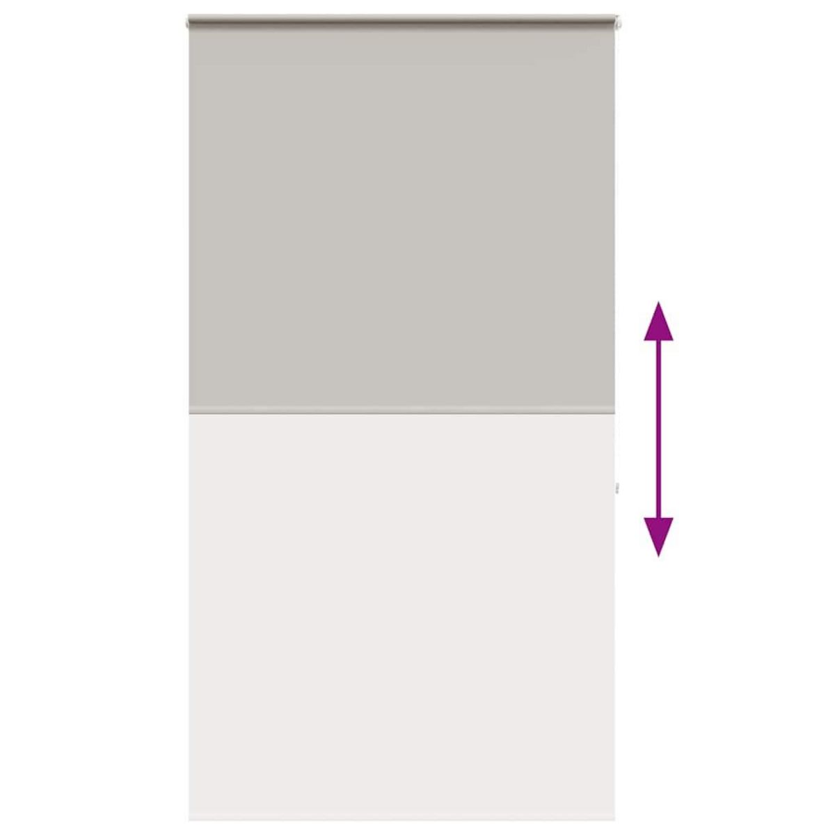 VIDAXL Store enrouleur de douche avec cassette largeur du tissu 126 cm