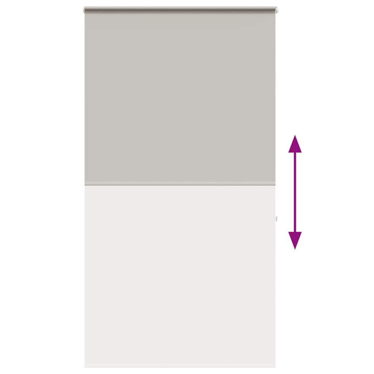 VIDAXL Store enrouleur de douche avec cassette largeur du tissu 126 cm