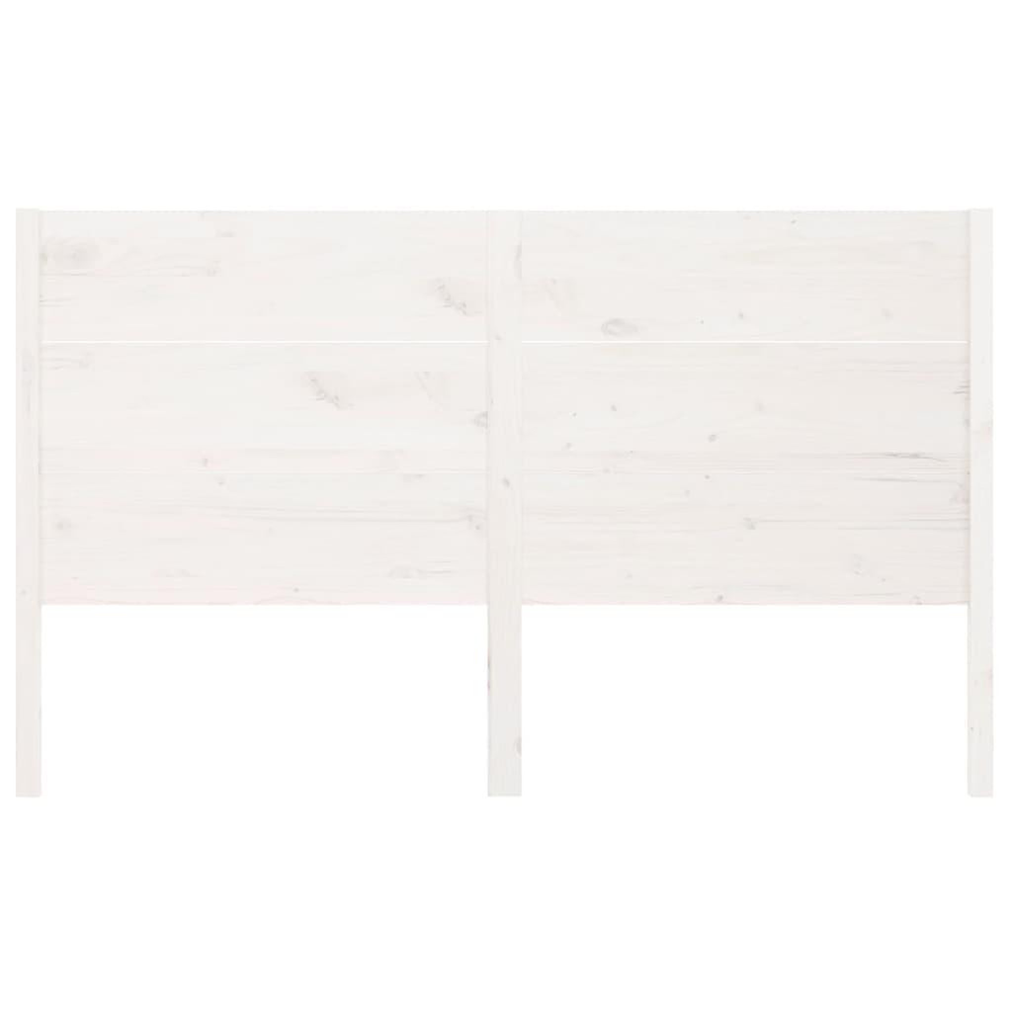 Voir la diapositive 3 : VIDAXL Tete de lit Blanc 146x4x100 cm Bois massif de pin