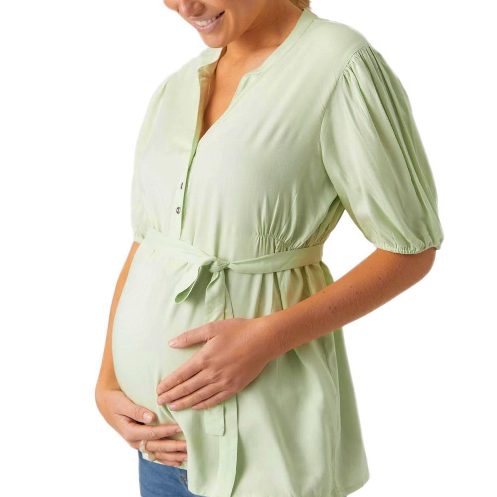 Voir la diapositive 1 : MAMALICIOUS Blouse de Grossesse Verte Femme Mamalicious Mercy Lia