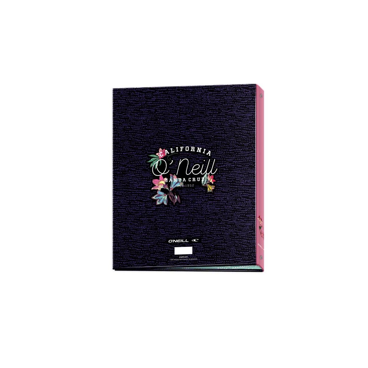 O'NEILL  Classeur rigide A4 bleu et rose motif floral