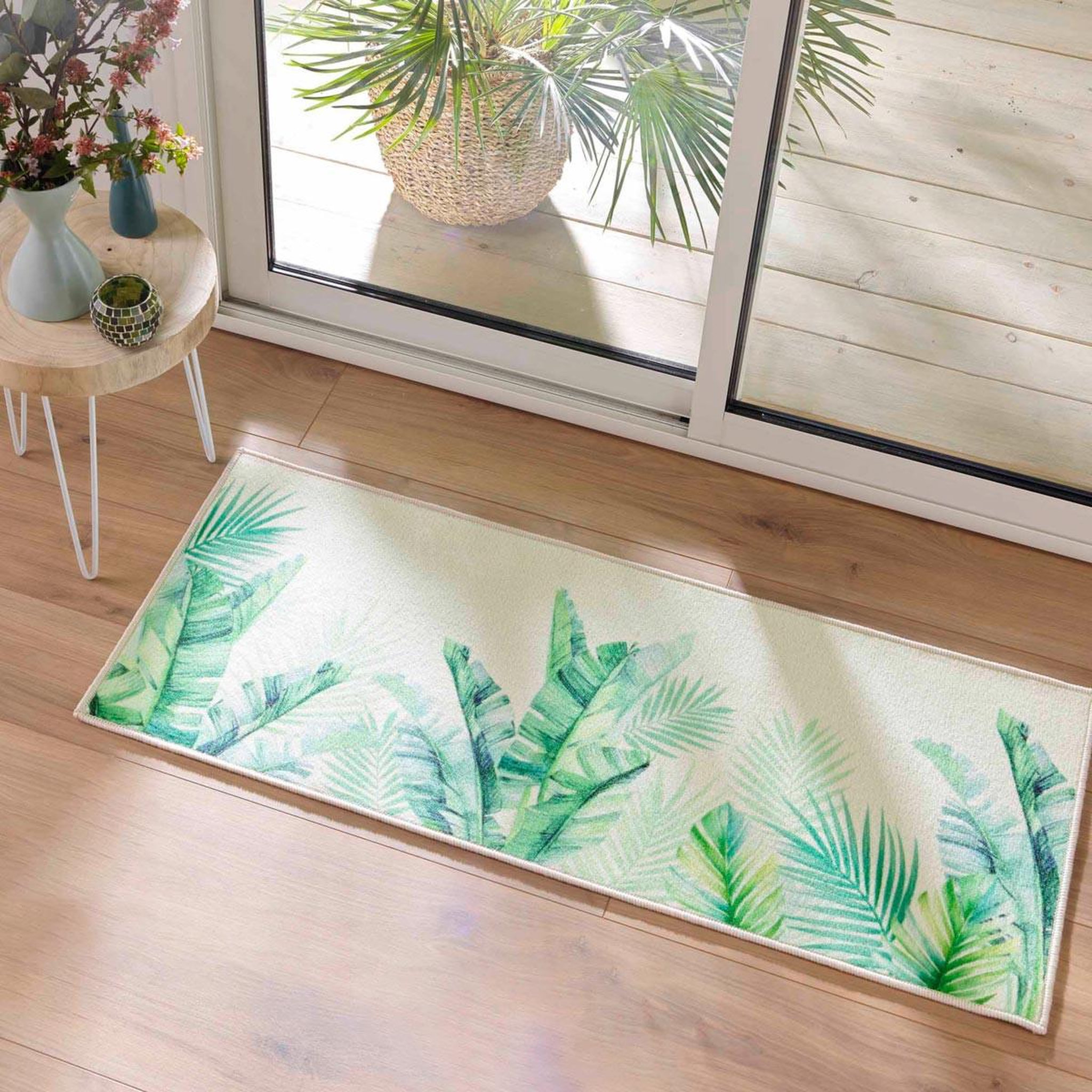 Voir la diapositive 4 : Douceur d'Intérieur Tapis déco imprimé  native  50x120cm vert
