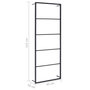 Voir la diapositive 6 : VIDAXL Porte-serviette Noir 45x10x115 cm Acier