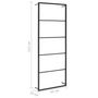 Voir la diapositive 6 : VIDAXL Porte-serviette Noir 45x10x115 cm Acier