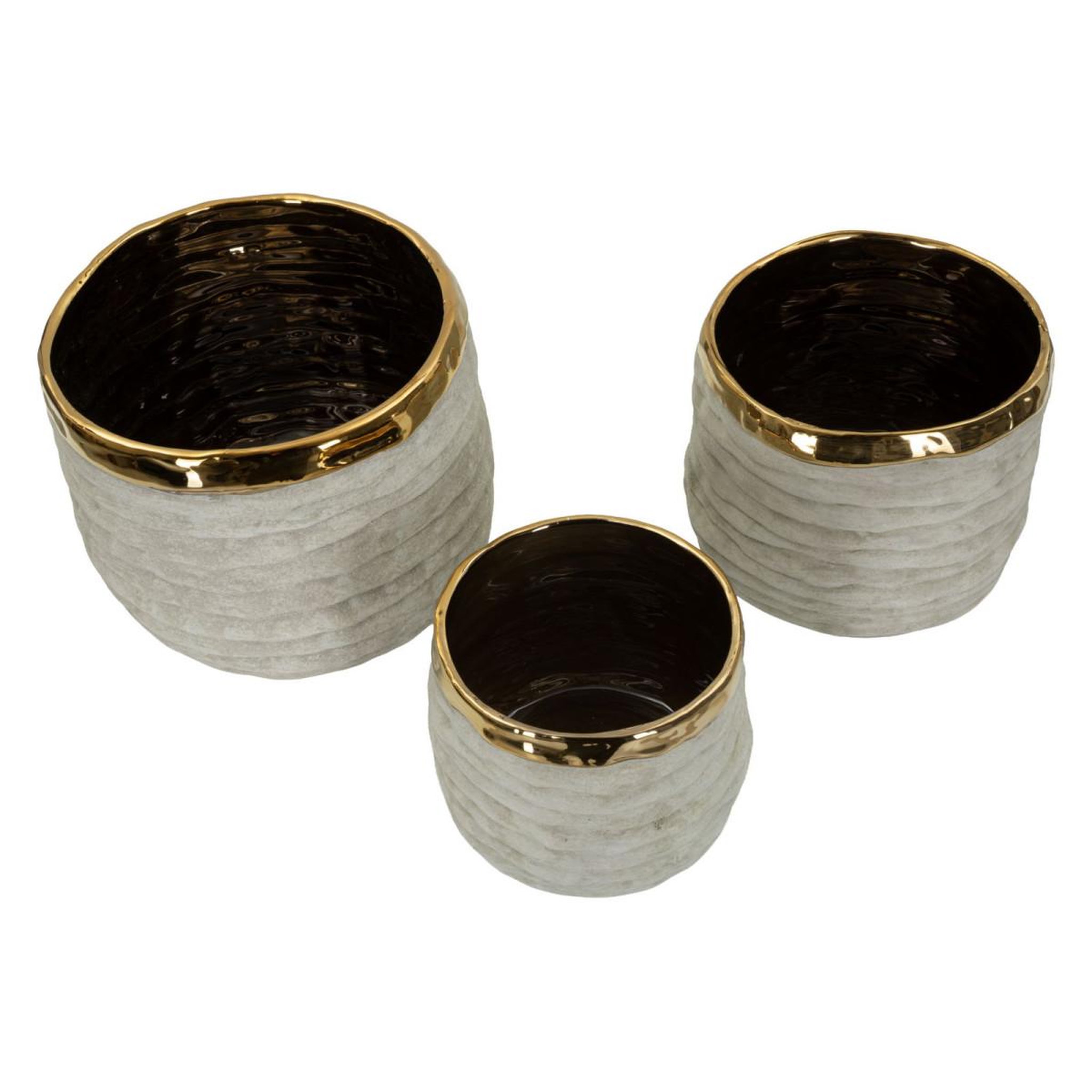 Voir la diapositive 3 : Paris Prix Lot de 3 cache-pots  lima alti  23cm gris
