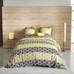 Les Ateliers du Linge Parure housse de couette 100% microfibre 60 gsm, hiko. Coloris disponibles : Vert, Noir