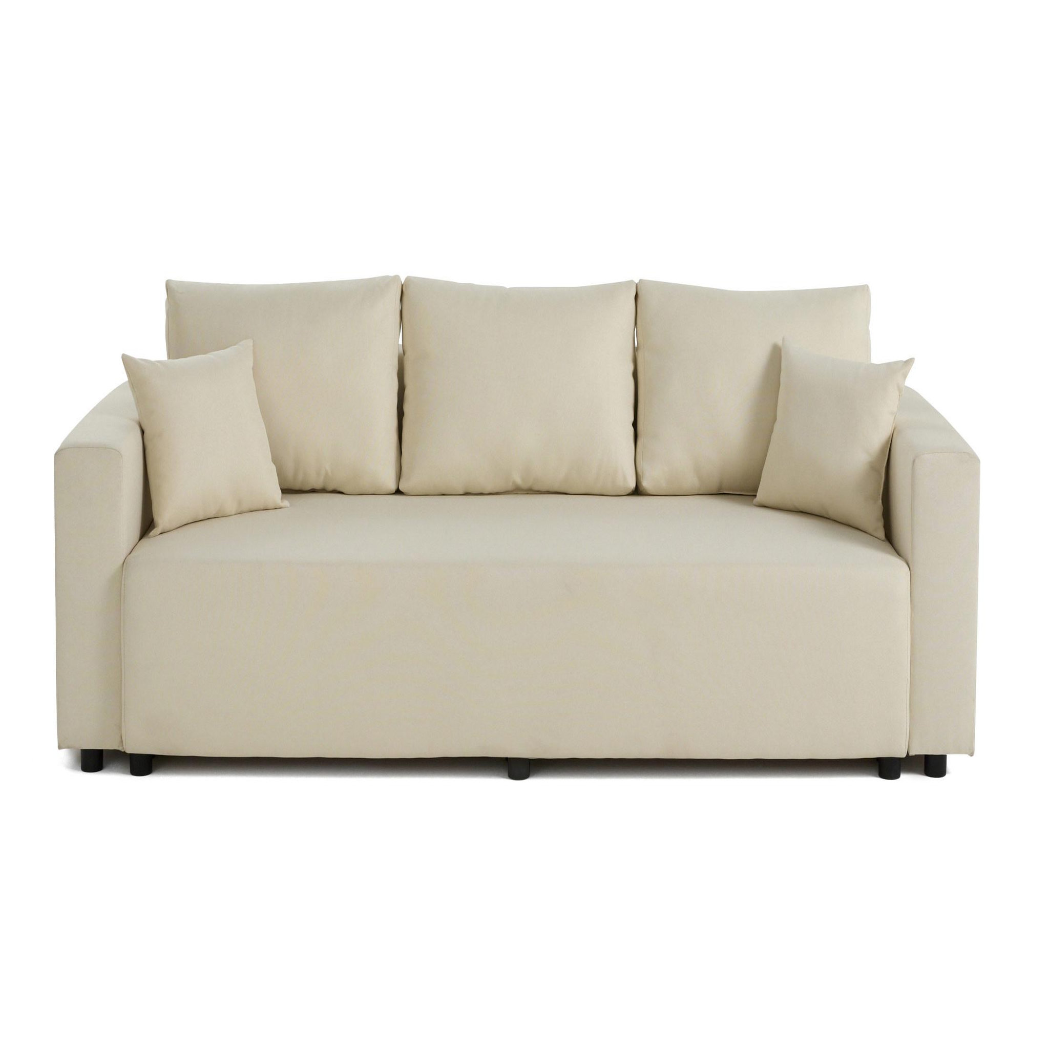 Voir la diapositive 1 : BEST MOBILIER Regala - canapé 3 places - convertible avec coffre - en tissu