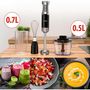 Voir la diapositive 2 : Alpina Mixeur plongeant Inox avec hachoir 1000W 2 Vitesses + Turbo Fouet ALPINA