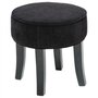 Voir la diapositive 1 :  Tabouret en Velours  Adriel  35cm Noir