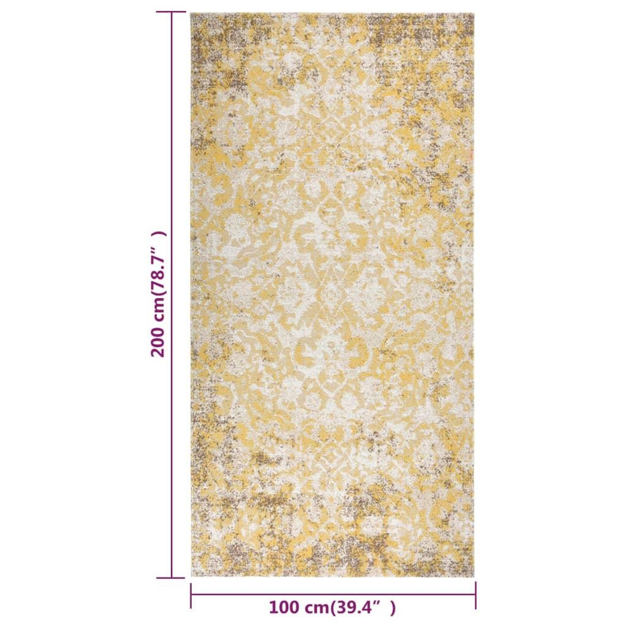 Voir la diapositive 6 : VIDAXL Tapis a tissage plat d'exterieur 100x200 cm Jaune