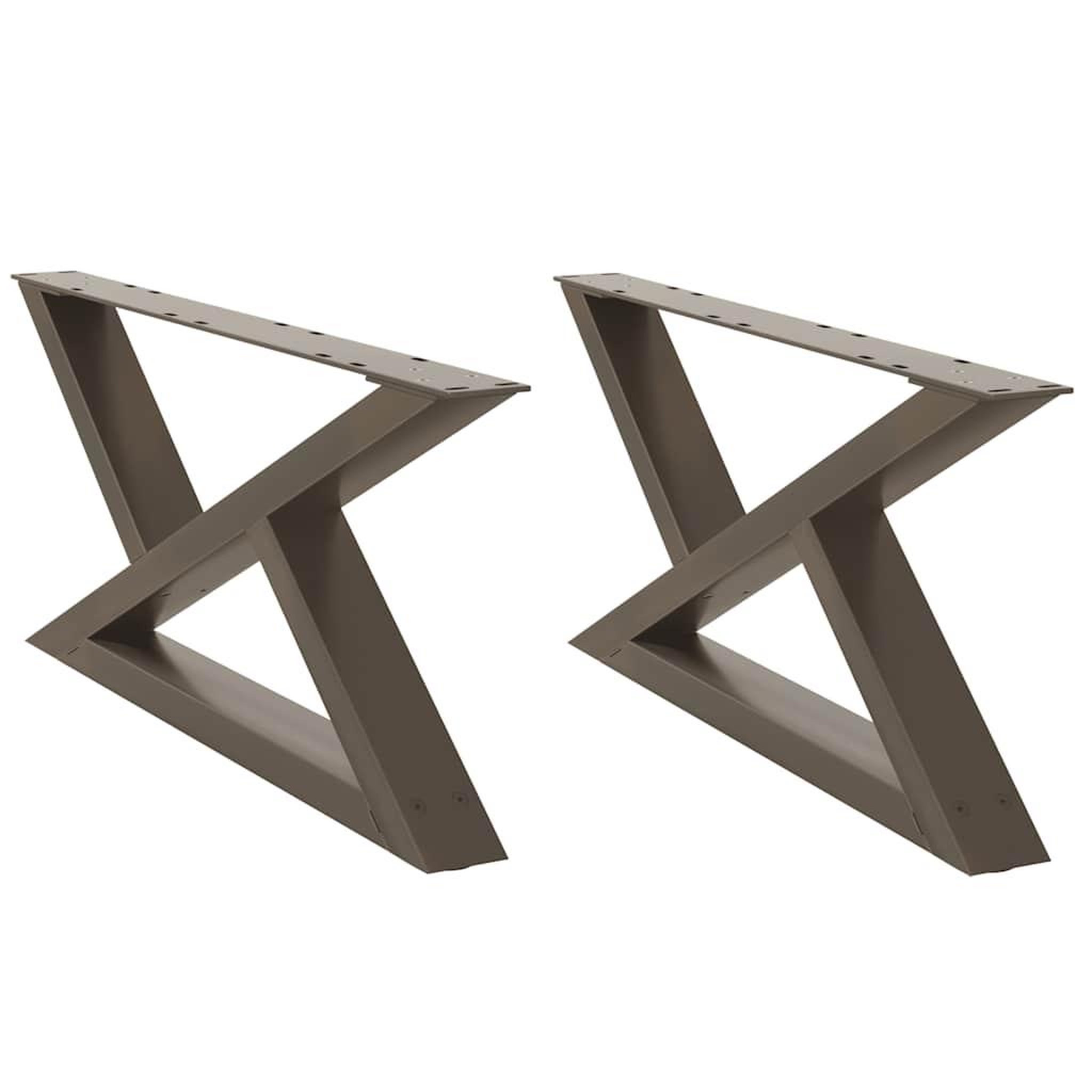 Voir la diapositive 2 : VIDAXL Pieds de table basse 2 pcs acier naturel 70x(30-31,3) cm acier