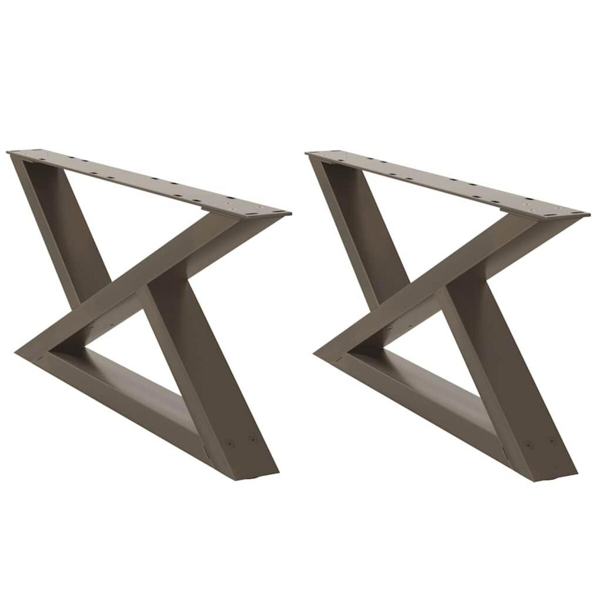 VIDAXL Pieds de table basse 2 pcs acier naturel 70x(30-31,3) cm acier