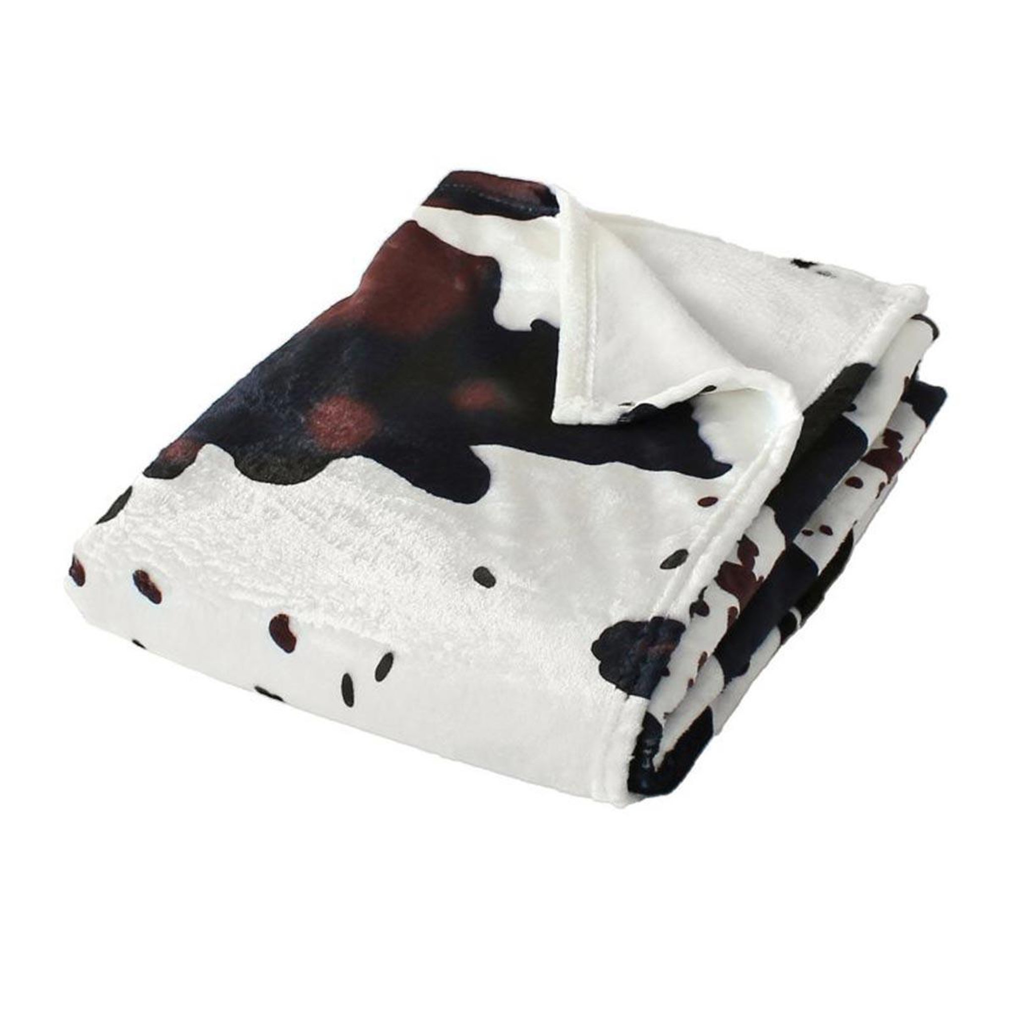 ENJOY HOME Plaid en flanelle imprimé  vache  130x170cm multicolore