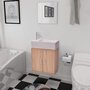 VIDAXL Meubles de salle de bains trois pieces Beige