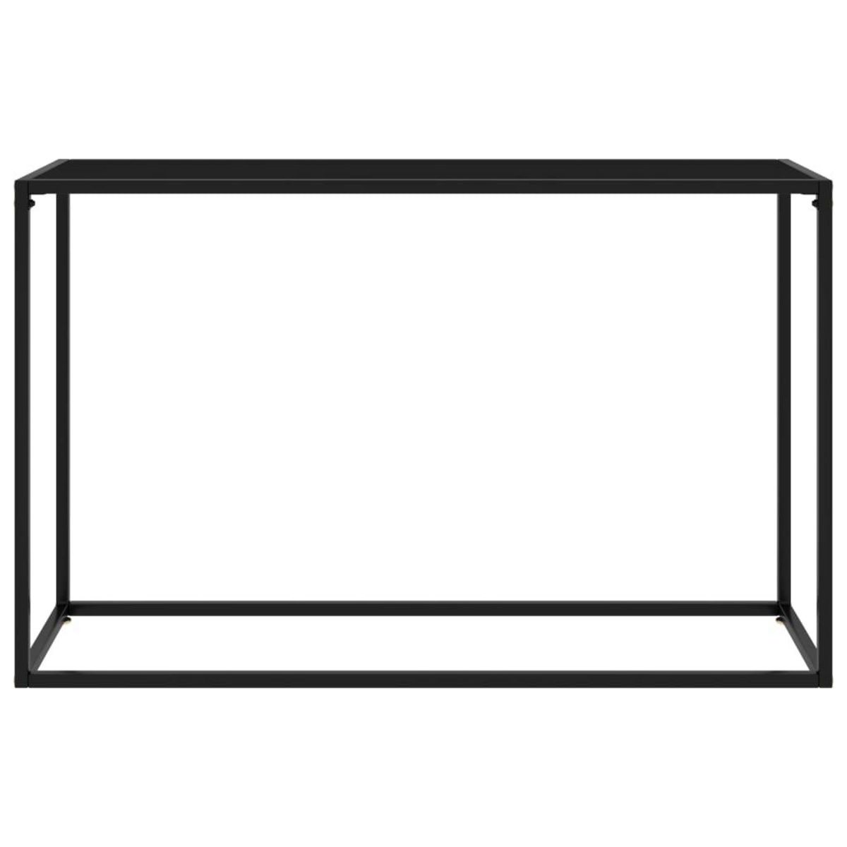 VIDAXL Table console Noir 120x35x75 cm Verre trempe