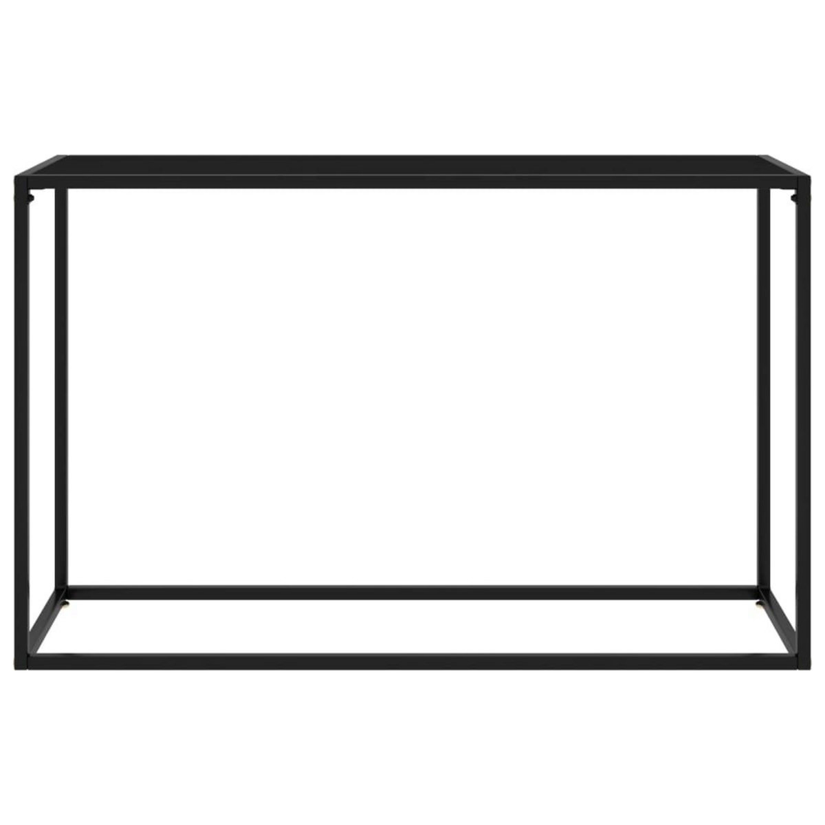 VIDAXL Table console Noir 120x35x75 cm Verre trempe