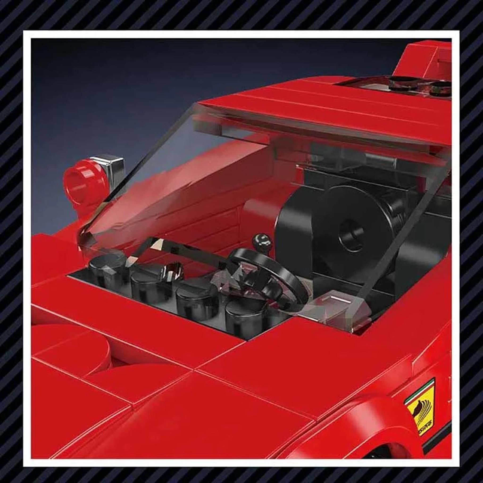 Voir la diapositive 4 : MOULD KING F40 Voiture de sport avec vitrine de présentation