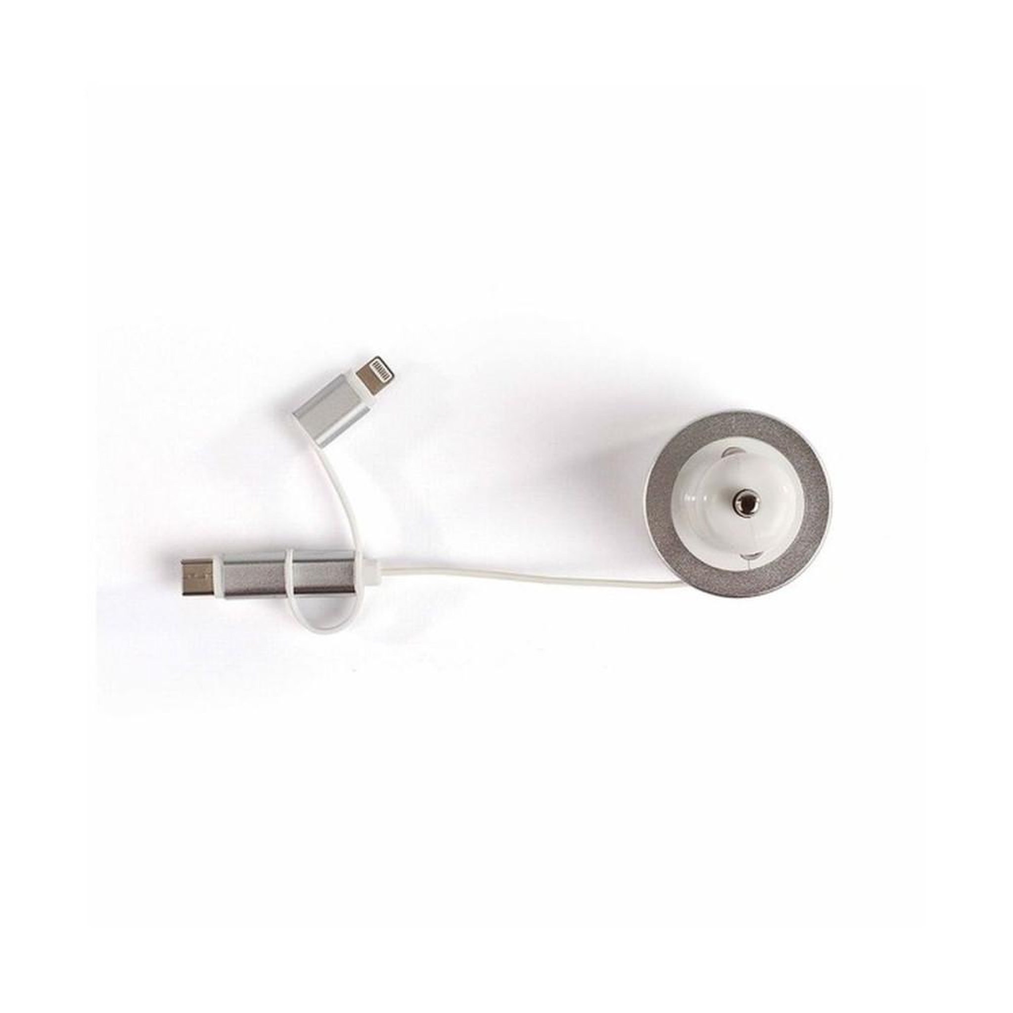 Voir la diapositive 4 : LIVOO Adaptateur allume-cigare TEA211 12/24 V vers 5 V 2 A avec câble rétractable 75 cm et connecteurs Lightning, USB-C et micro-USB