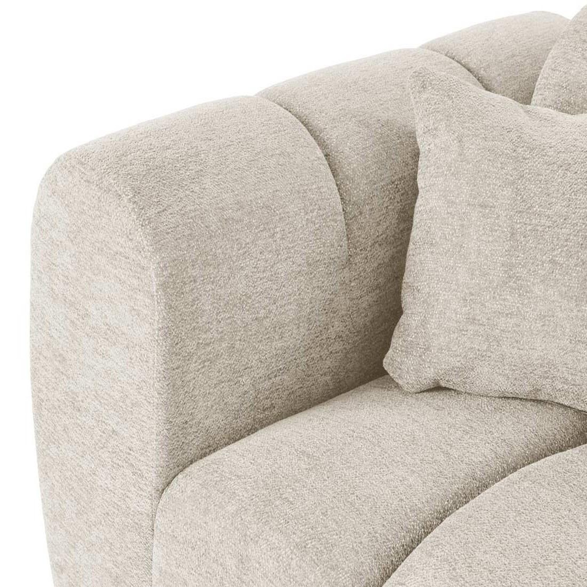 Voir la diapositive 5 : LISA DESIGN Curtis - canapé d'angle droit 4 places en tissu texturé
