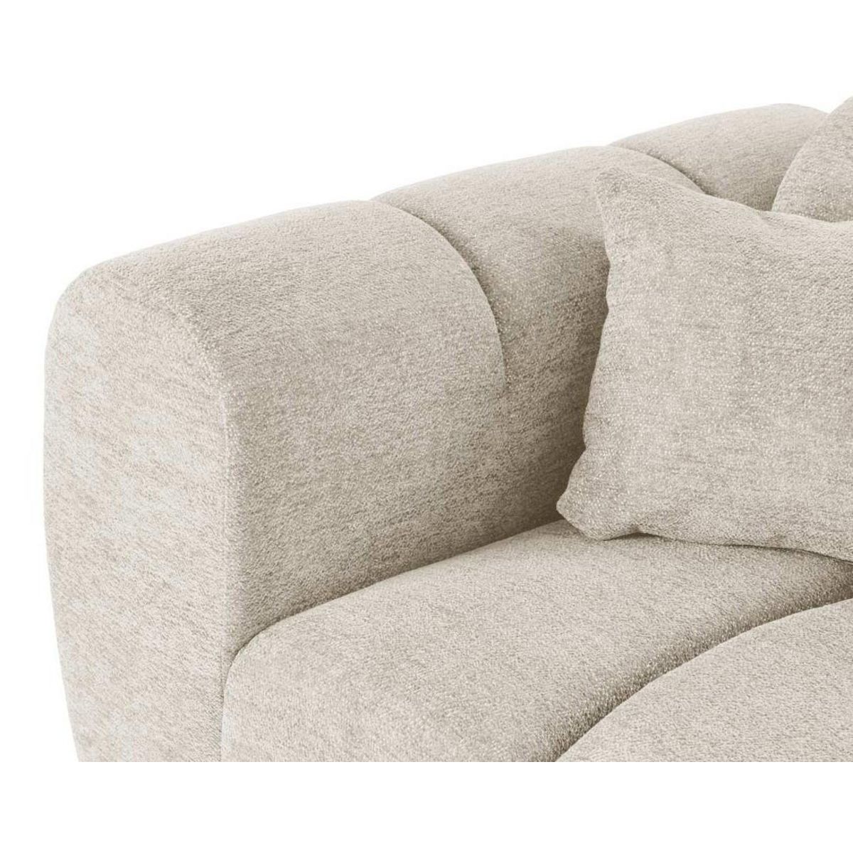 LISA DESIGN Curtis - canapé d'angle droit 4 places en tissu texturé