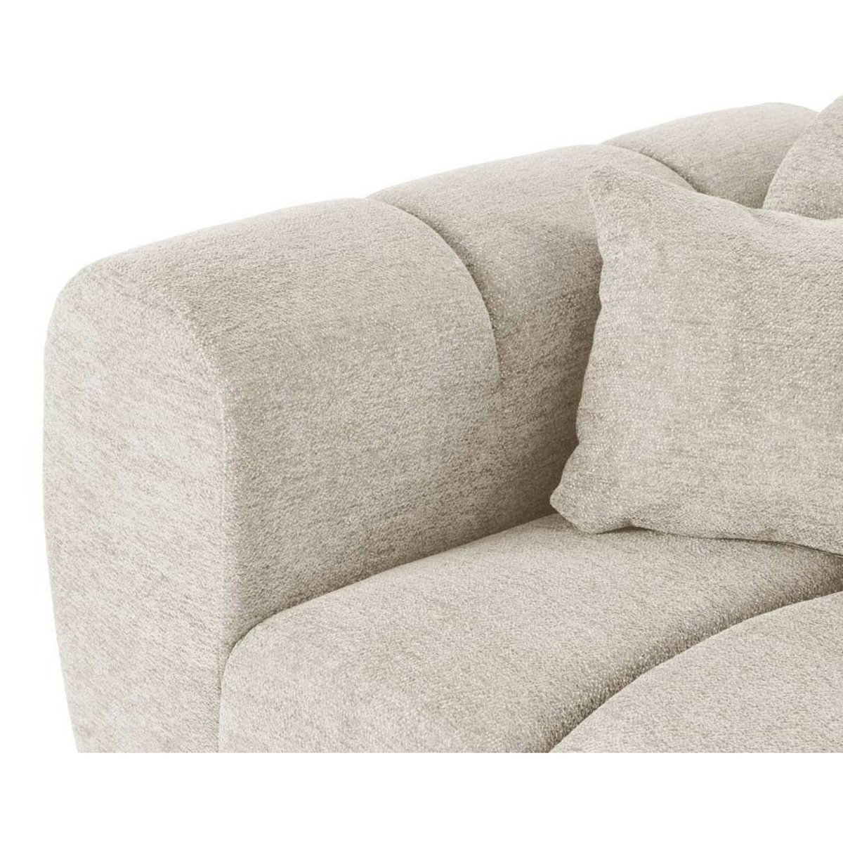 LISA DESIGN Curtis - canapé d'angle droit 4 places en tissu texturé