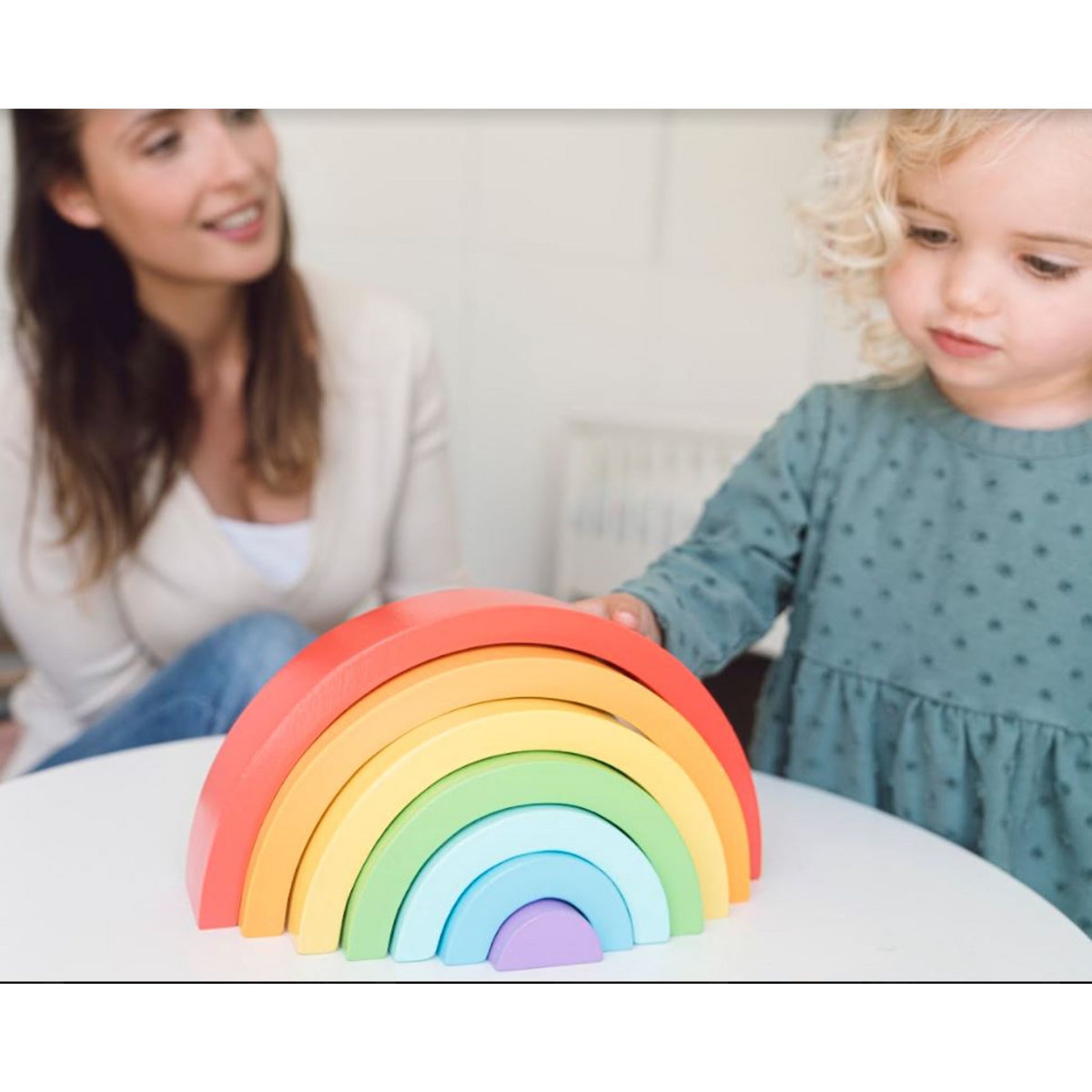 One Two Fun Mon arc-en-ciel en bois Montessori