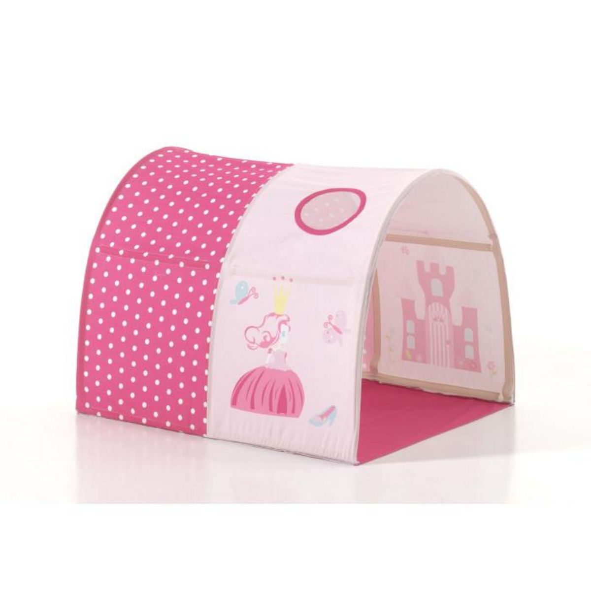 Paris Prix Lit Enfant Tente, Tunnel & 3 Pochettes  Scott Princesse  90x200cm Blanc