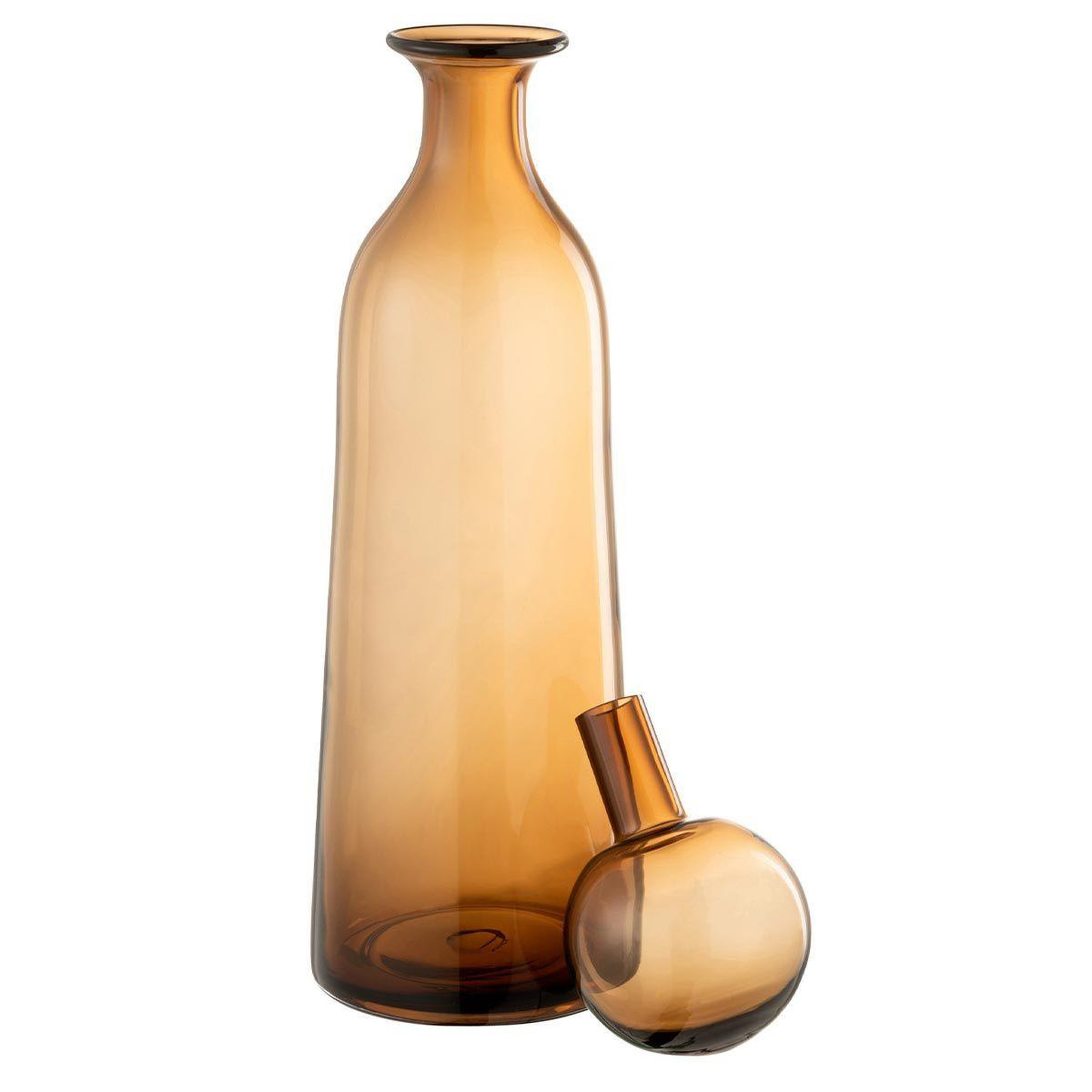 Voir la diapositive 2 : J-LINE Bouteille avec bouchon uni  joyce  44cm marron