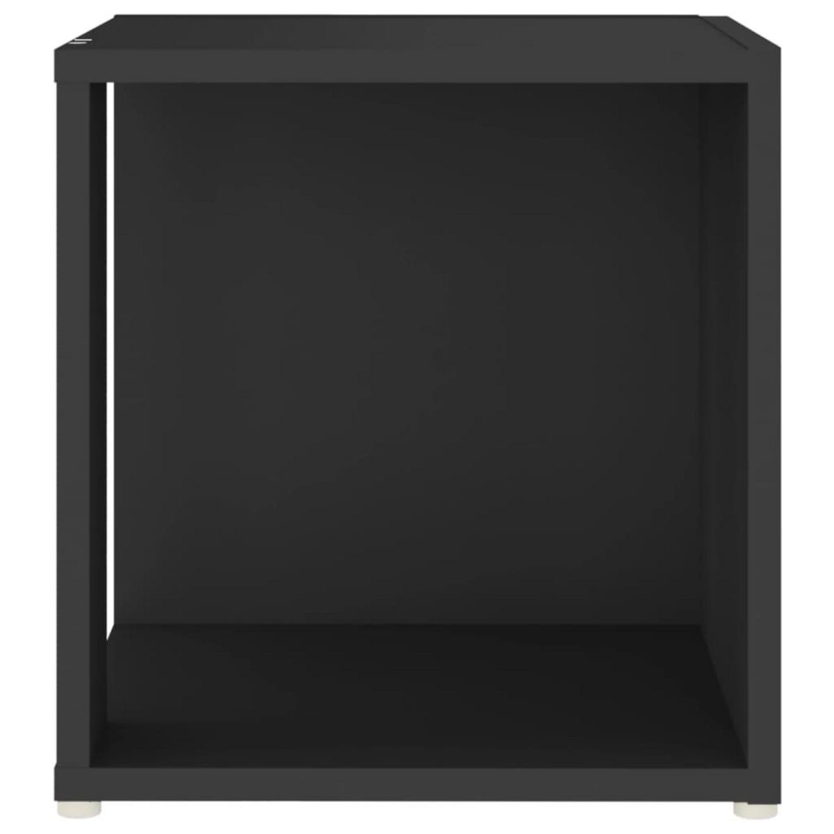 VIDAXL Table d'appoint Noir 33x33x34,5 cm Agglomere