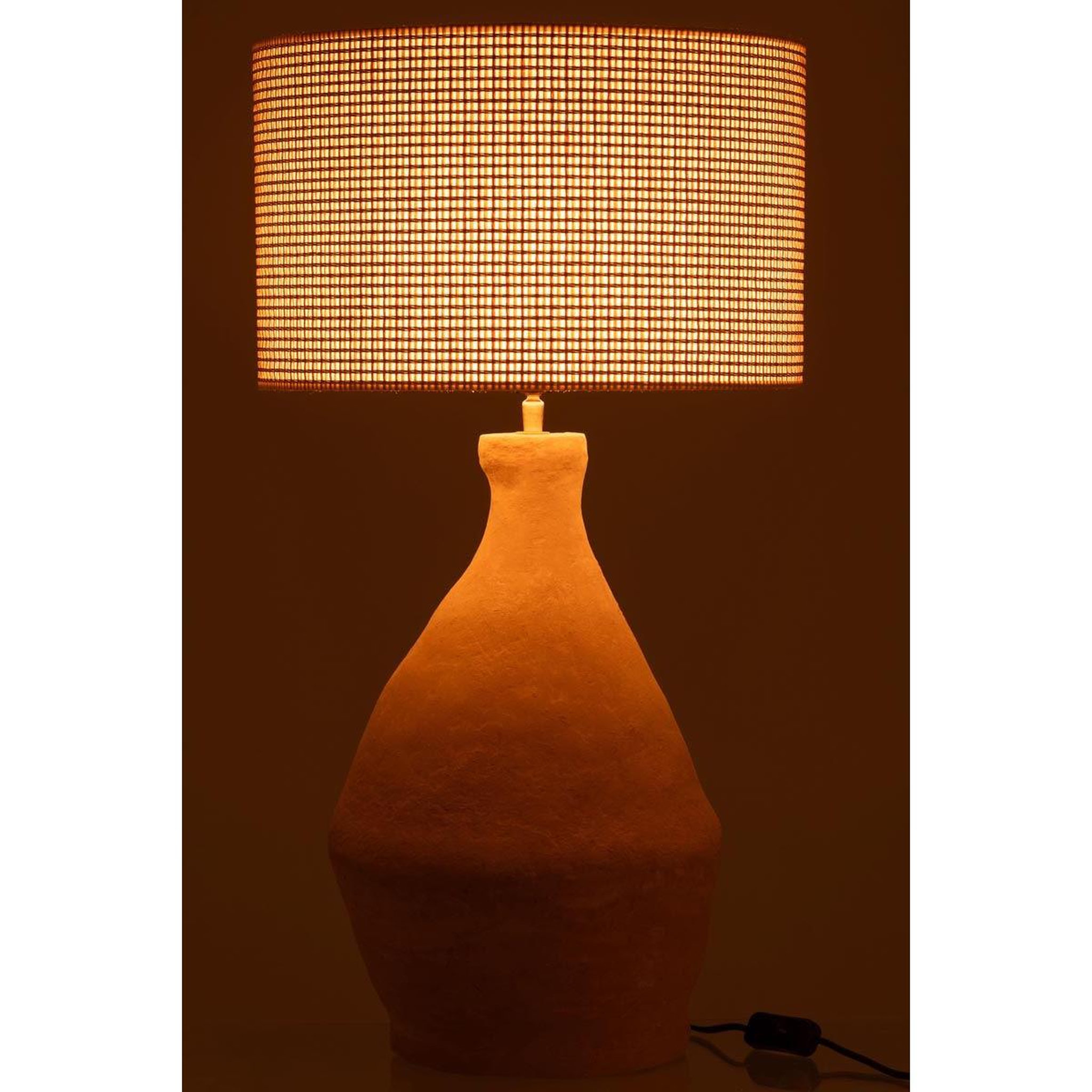 Voir la diapositive 3 : J-LINE Lampe à poser en papier mâché  indus  70cm jaune