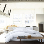 BATON ROUGE Housse de couette 100% percale de coton. Coloris disponibles : Gris, Blanc, Rose, Bleu, Beige