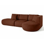 Voir la diapositive 6 : LISA DESIGN Santorini - canapé modulable d'angle droit + pouf - 5 places - en tissu texturé