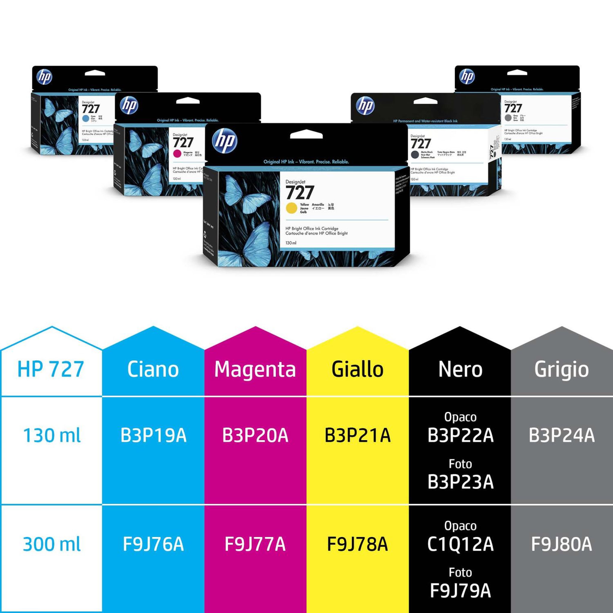 Voir la diapositive 3 : HP HP Ink No 727 HP727 HP 727 Yellow Gelb (F9J78A)