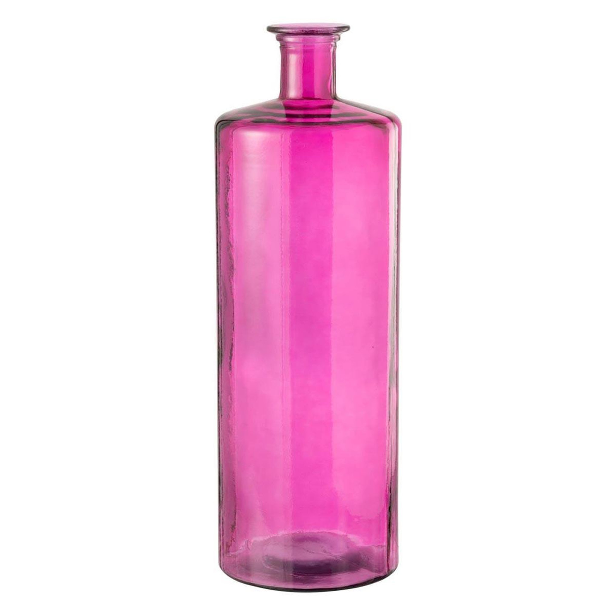 J-LINE Vase bouteille en verre  ricot  75cm rose