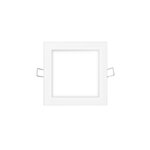 EDM Mini spot LED carré EDM - 11,7cm - 6W - 320lm - 4000K - Cadre blanc - 31606