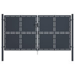 VIDAXL Portail de jardin Acier 300 x 125 cm Anthracite