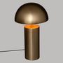 Voir la diapositive 3 : ATMOSPHERA Lampe cylindrique champi dorée H50