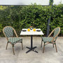 Voir la diapositive 2 : Paris Prix Ensemble Table de Jardin en Terrazzo & 2 Chaises  Bistro  70cm Vert