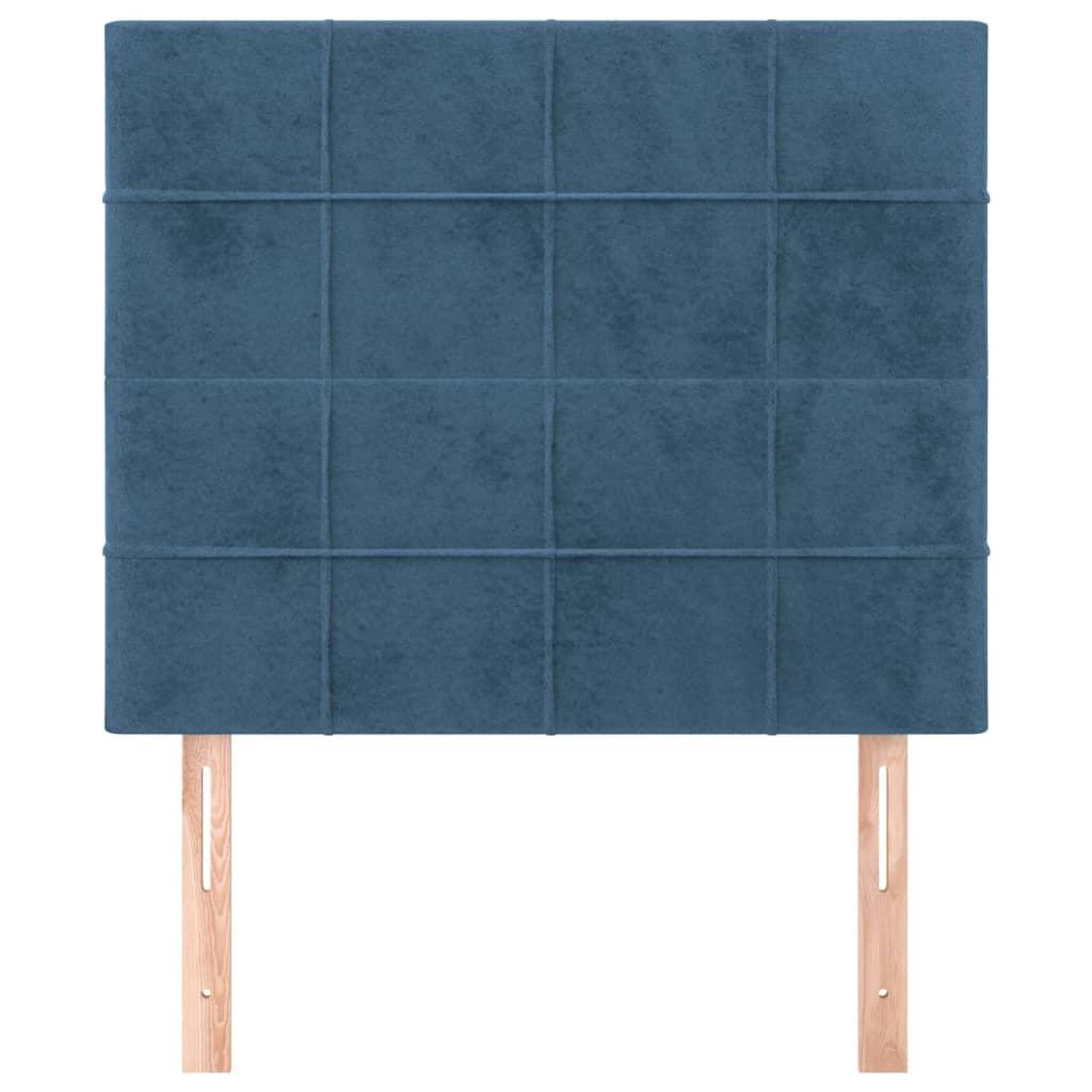Voir la diapositive 3 : VIDAXL Tetes de lit 2 pcs Bleu fonce 100x5x78/88 cm Velours