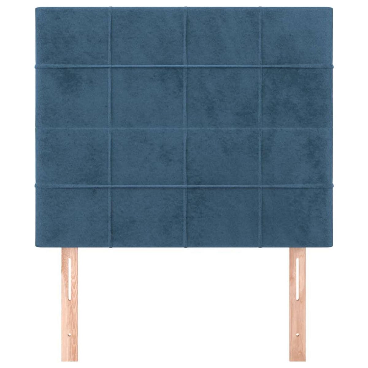 VIDAXL Tetes de lit 2 pcs Bleu fonce 100x5x78/88 cm Velours