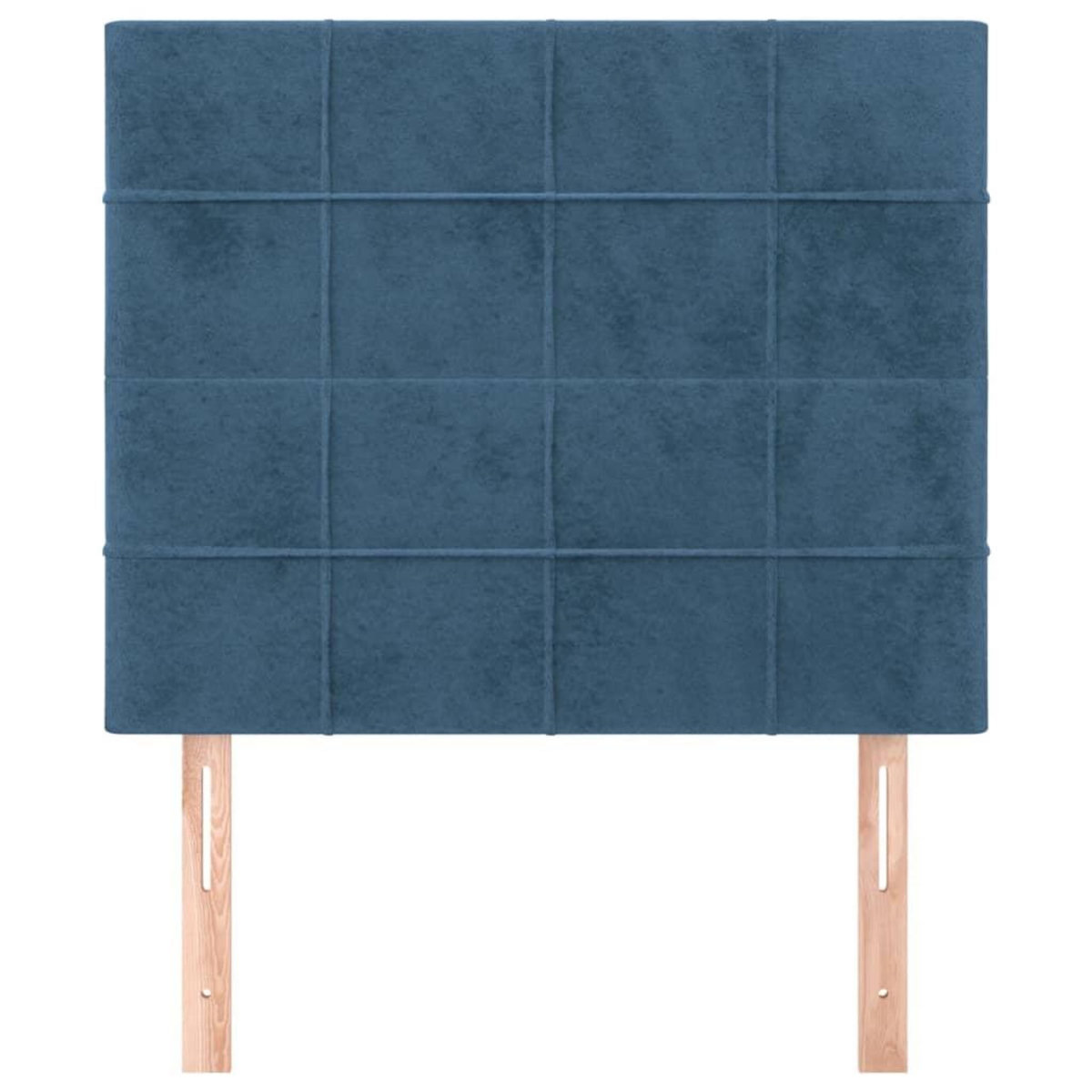 VIDAXL Tetes de lit 2 pcs Bleu fonce 100x5x78/88 cm Velours