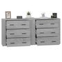 Voir la diapositive 5 : VIDAXL Buffets 2 pcs sonoma gris bois d'ingenierie