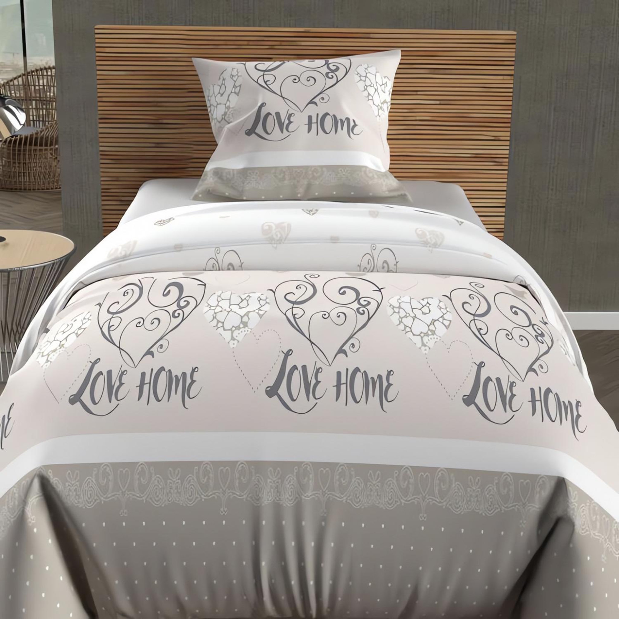 Voir la diapositive 1 : SOLEIL D'OCRE Parure housse de couette coton 57 fils VALENTINE, par Soleil d'Ocre