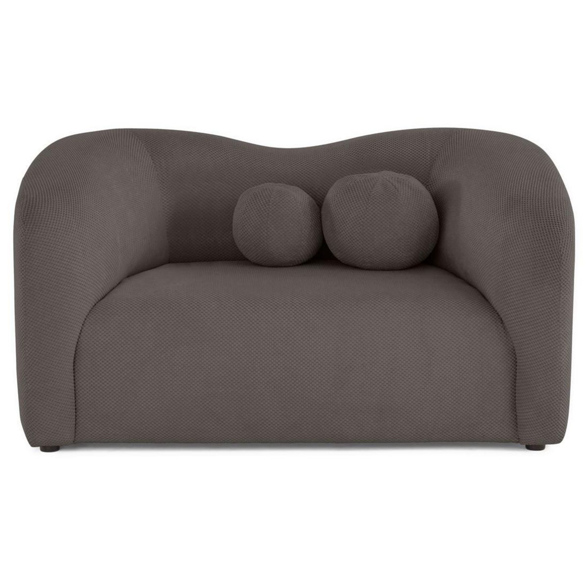 LISA DESIGN Charles - canapé droit 2 places en velours texturé