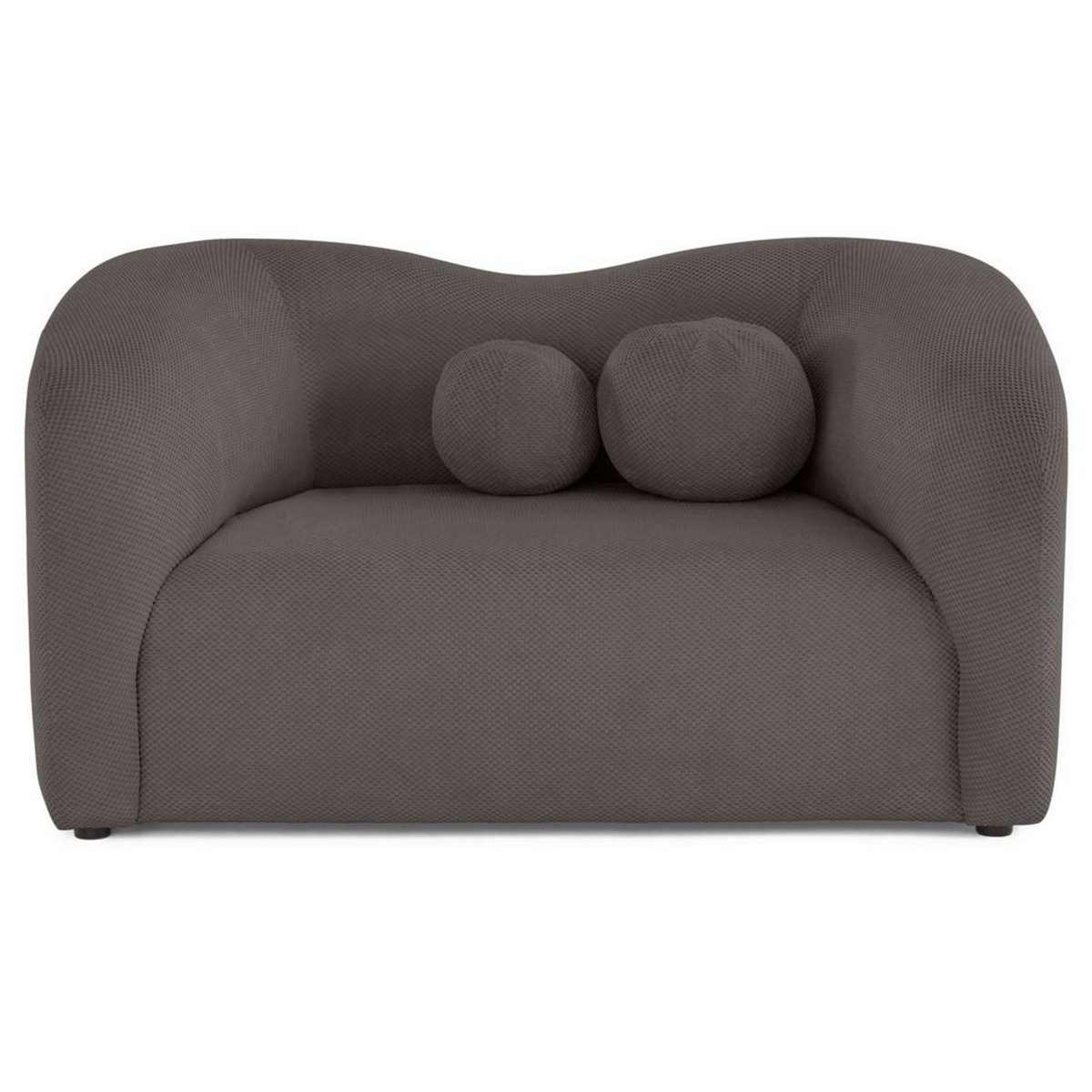 LISA DESIGN Charles - canapé droit 2 places en velours texturé