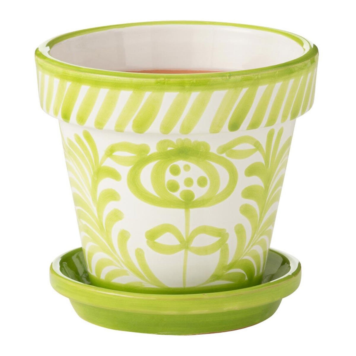 Paris Prix Pot Avec Soucoupe en Céramique  Granada  21cm Vert