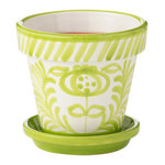 Paris Prix Pot Avec Soucoupe en Céramique  Granada  21cm Vert