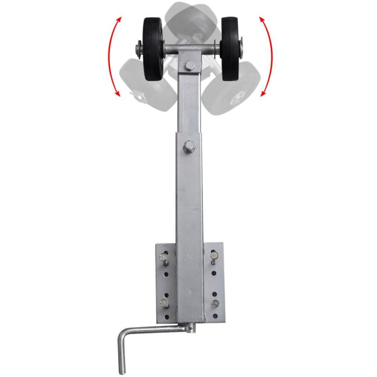 VIDAXL Support a double rouleau pour remorque de bateau 2 pcs 59-84 cm