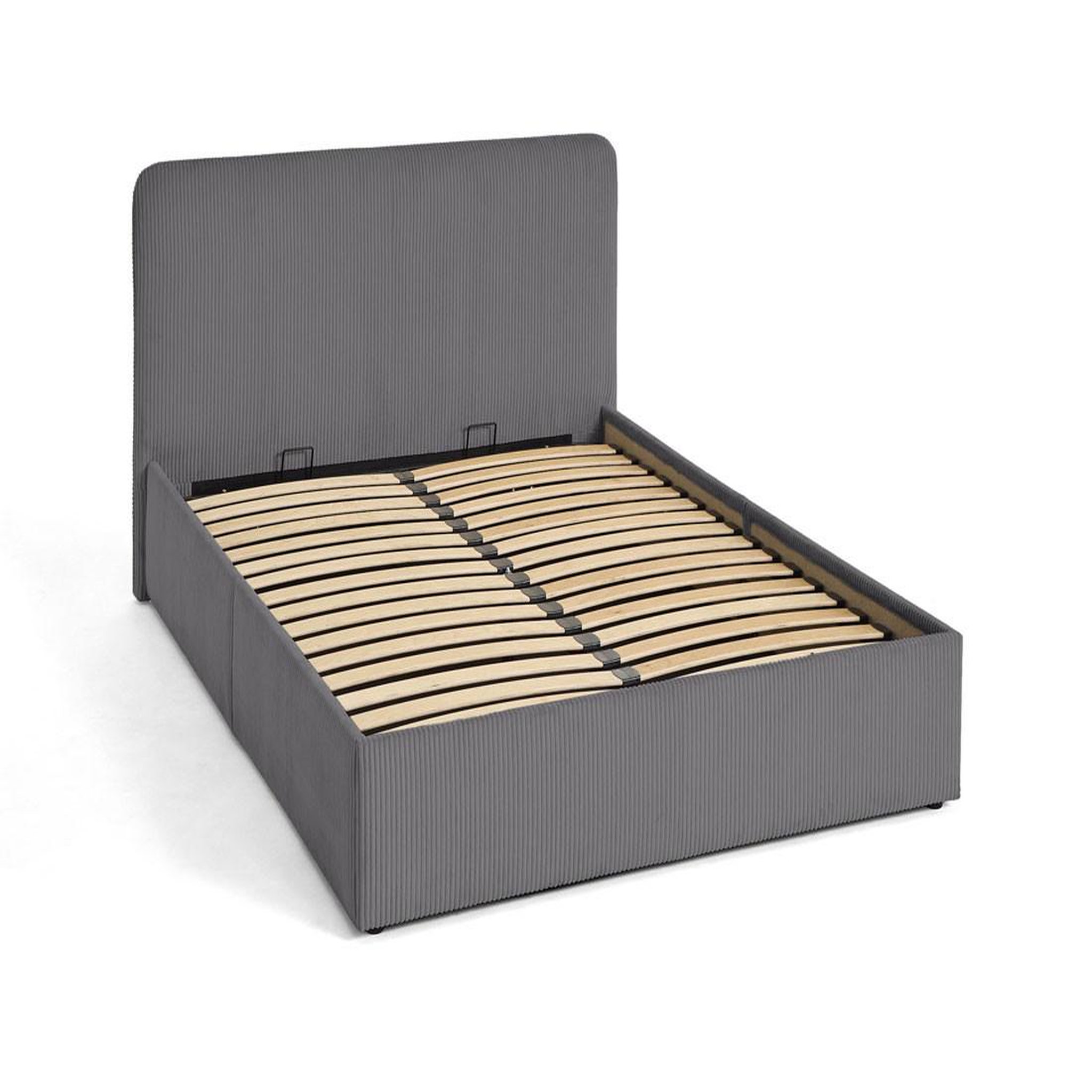 Voir la diapositive 4 : BEST MOBILIER Goyave - lit coffre - 140x190 - en velours côtelé - sommier inclus